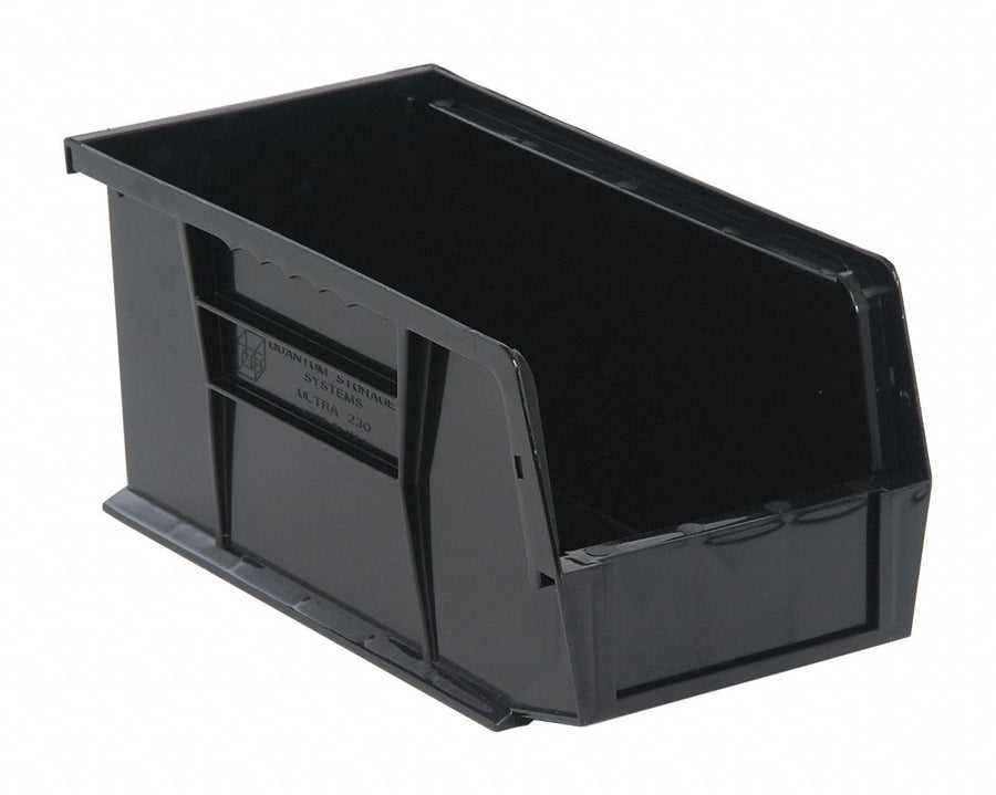 Hang and Stack Bin Black PP 5 in