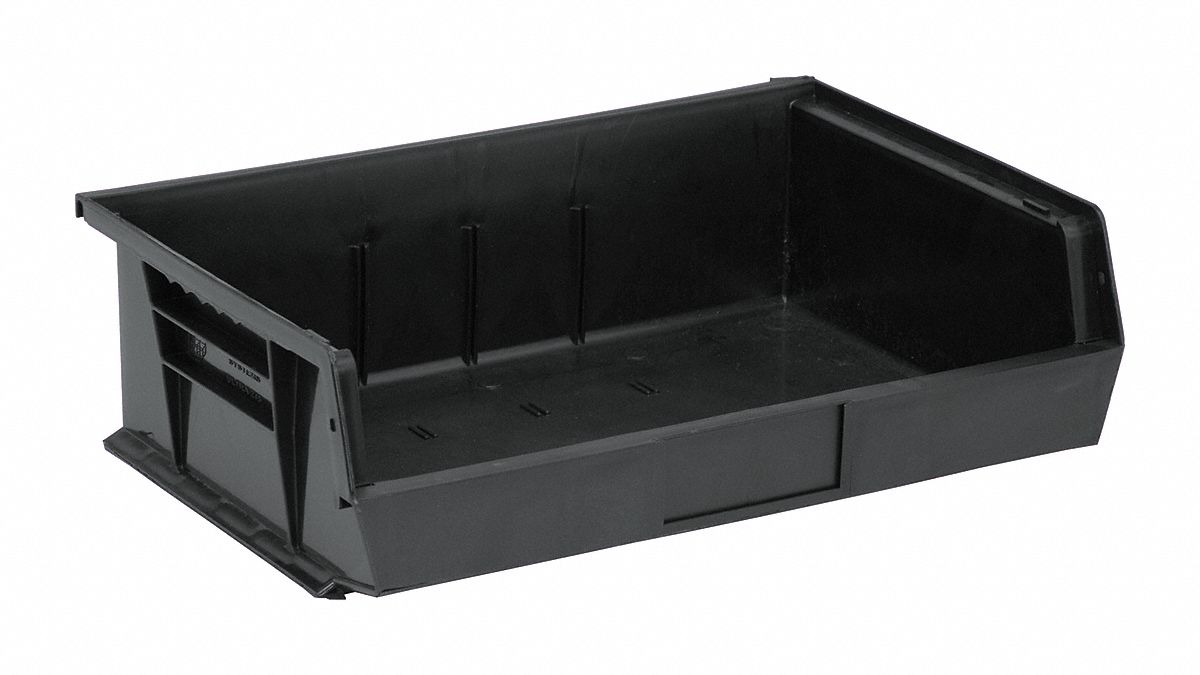 Hang and Stack Bin Black PP 5 in
