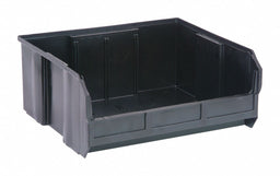Hang and Stack Bin Black PP 7 in