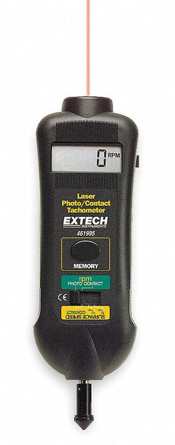 Laser Tachometer +/-0.05% RPM Acc LCD
