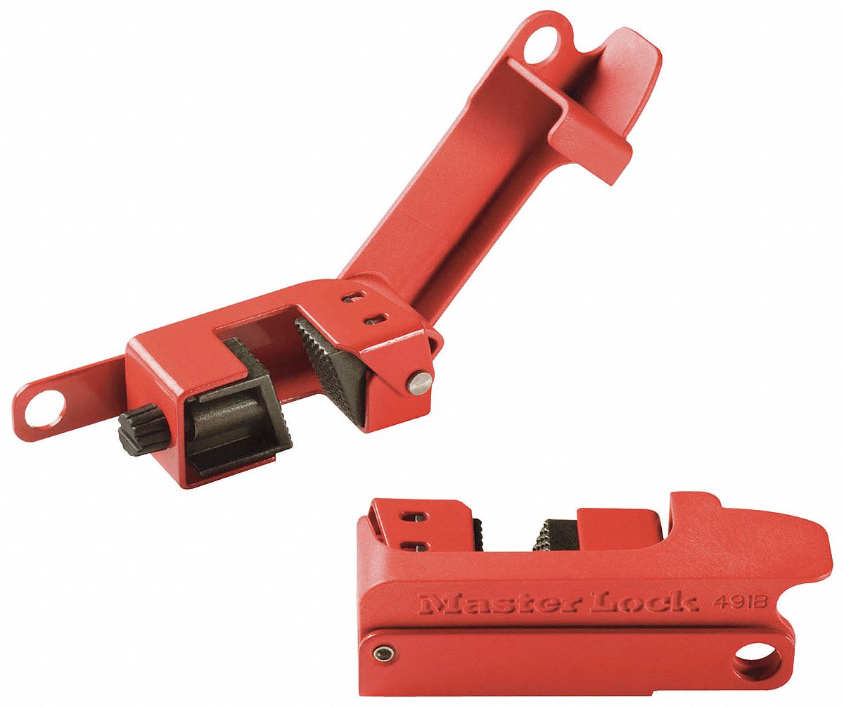 Circuit Breaker Lockout Toggle Steel Red