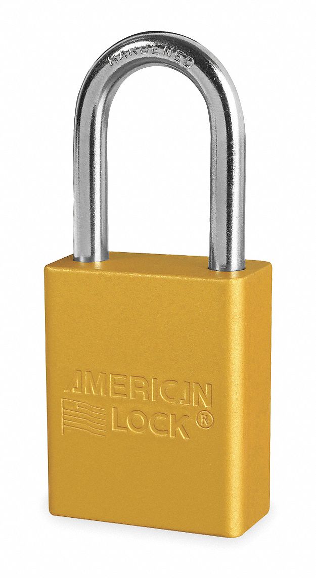 D1918 Lockout Padlock KD Yellow 1-7/8 H