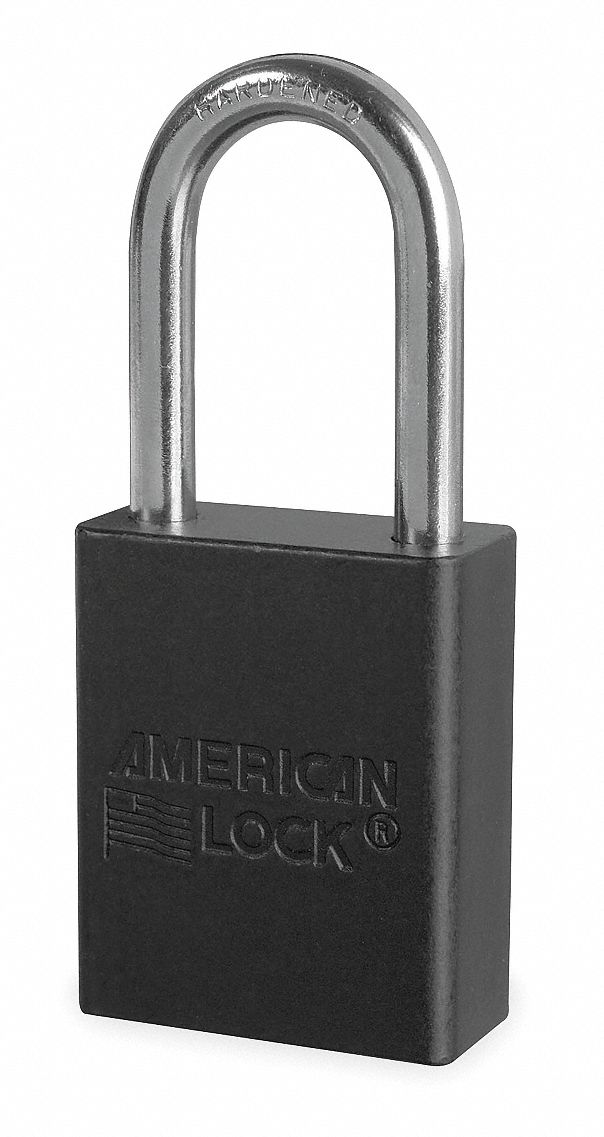 D1918 Lockout Padlock KD Black 1-7/8 H