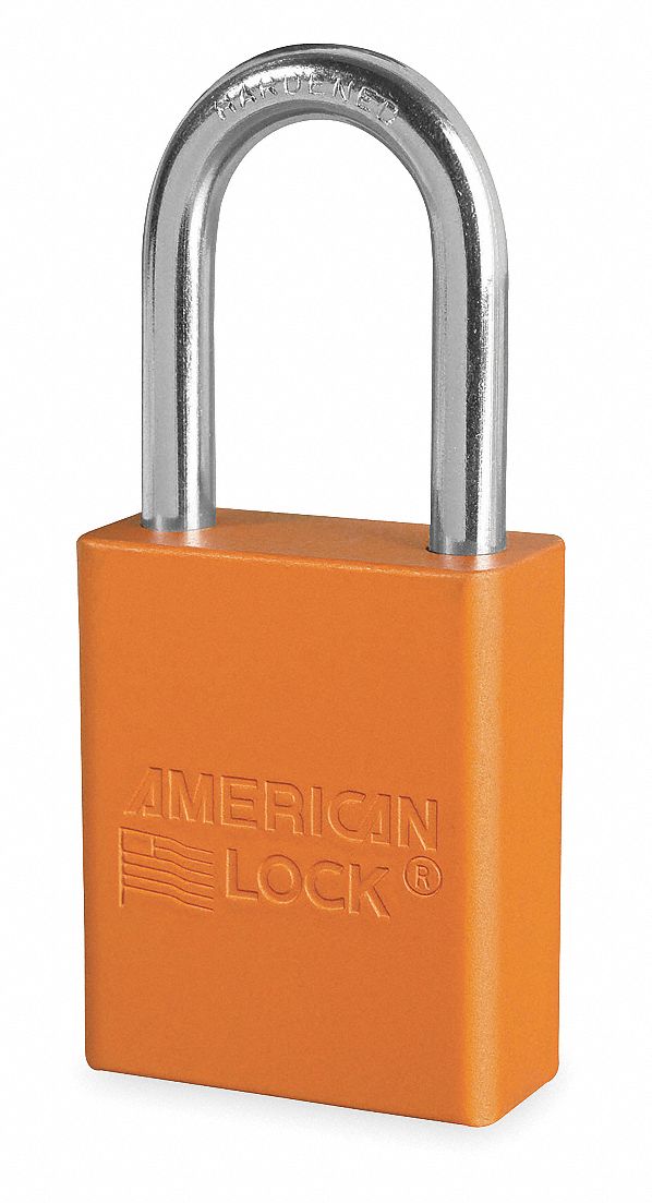 D1918 Lockout Padlock KD Orange 1-7/8 H