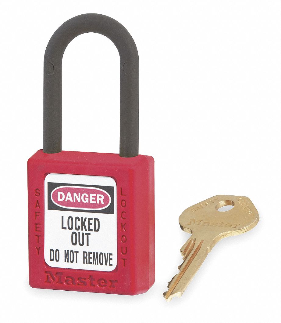 D1942 Lockout Padlock KD Red 1-3/4 H