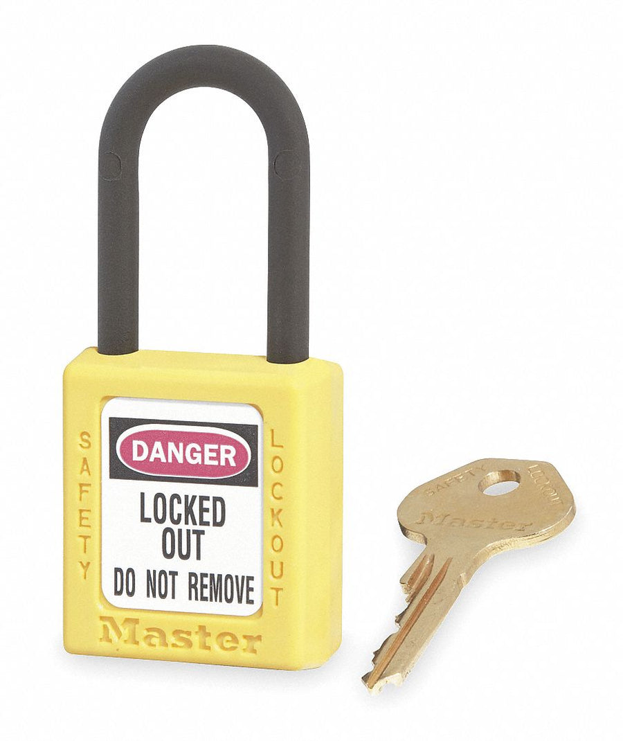D1942 Lockout Padlock KD Yellow 1-3/4 H