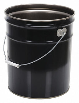 Pail Steel Black Open Head