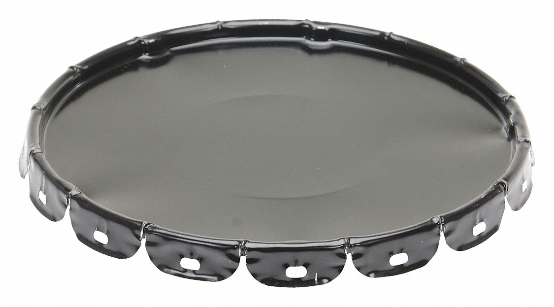 Steel Pail Lid Black Steel