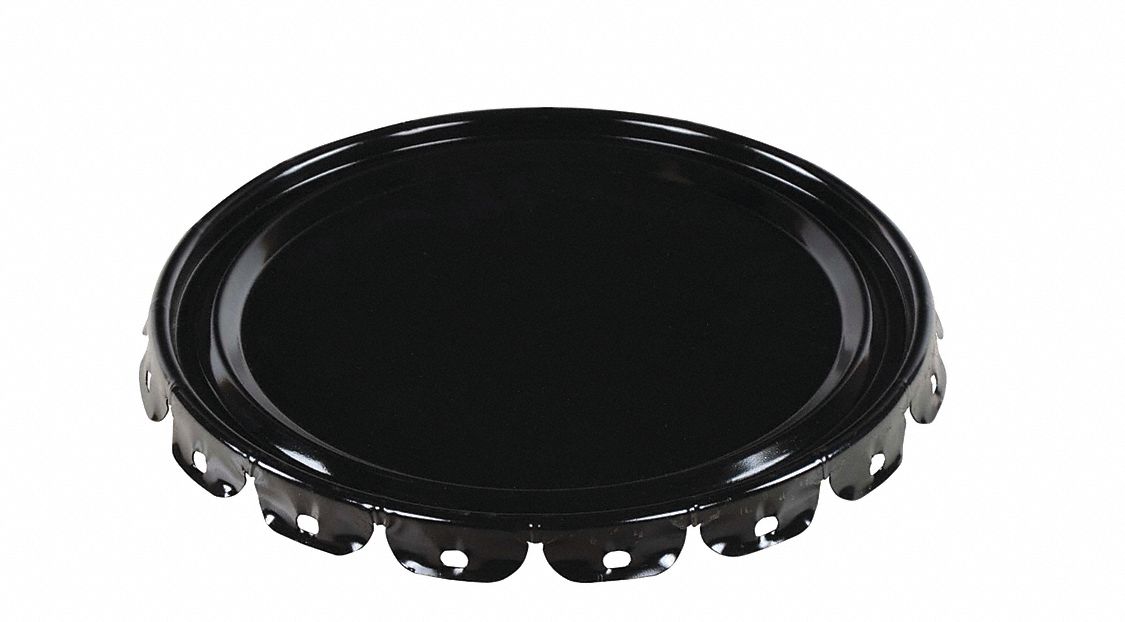 Steel Pail Lid Black Steel