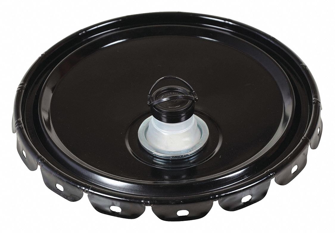 Steel Pail Lid Black Steel