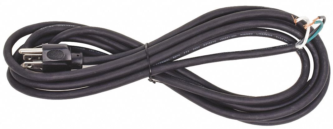 Power Cord 5-15P SJO 12 ft Blk 10A 18/3