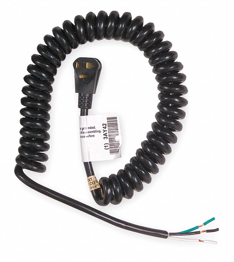 Coild Pwr Cord 5-15P SJT 20 ft 13A 16/3