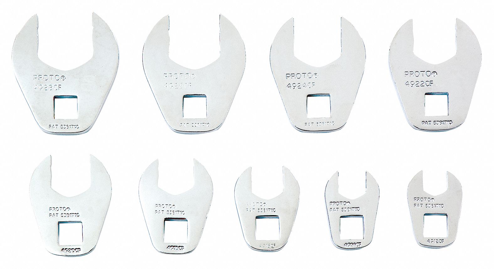 Crowfoot Skt Set Steel DvSz 3/8 SAE