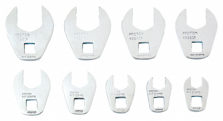 Crowfoot Skt Set Steel DvSz 3/8 SAE