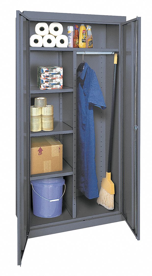 Storage Cabinet 78 x36 x18 Gray 5Shlv