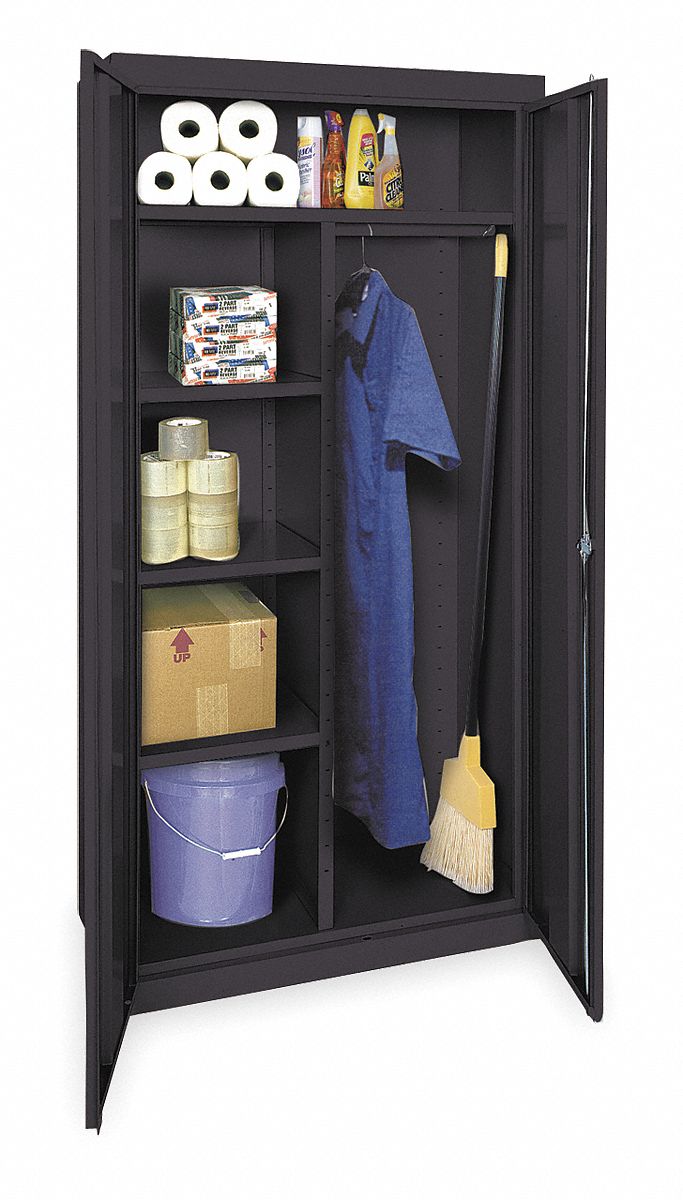Storage Cabinet 78 x36 x24 Black 5Shlv