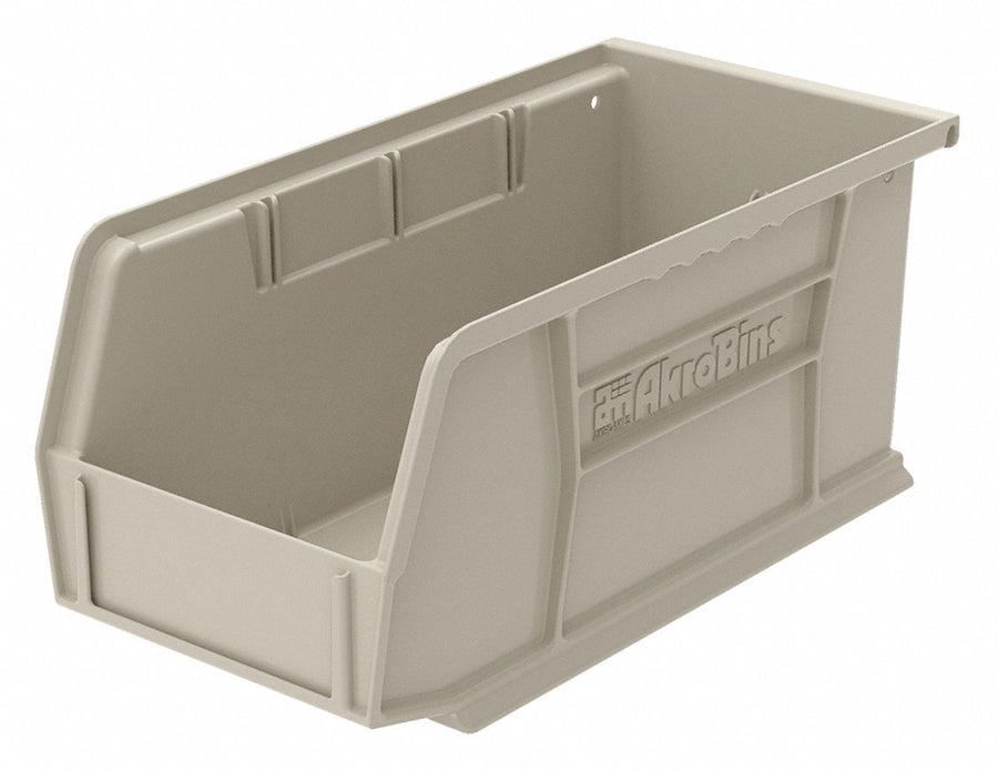 F8659 Hang and Stack Bin Stone Plastic 5 in