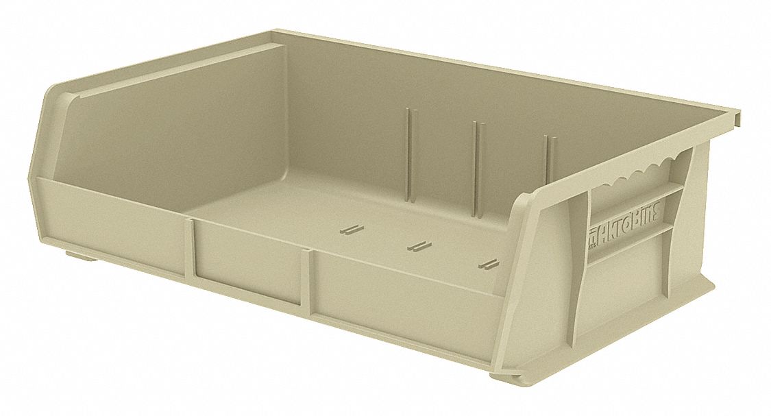 F8695 Hang and Stack Bin Stone Plastic 5 in