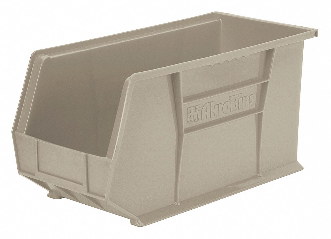 F8694 Hang and Stack Bin Stone Plastic 9 in