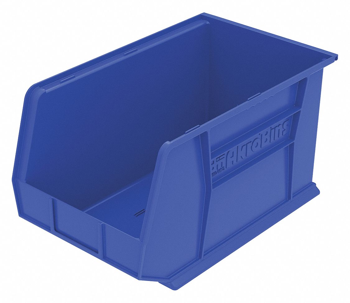 F8691 Hang and Stack Bin Blue Plastic 10 in