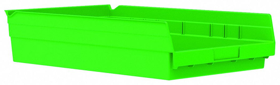 Shelf Bin Green Indstr Grd Poly 4 in