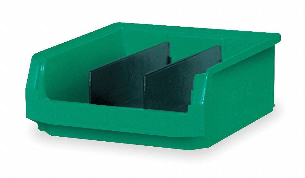 F0817 Bin Green Polyethylene 5 7/8 in