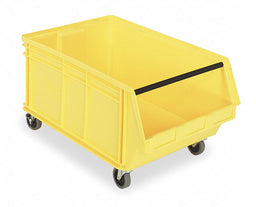 D5569 Mobile Bin Yellow PP 14 7/8 in