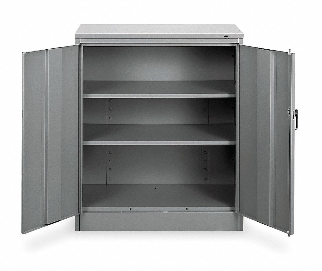 Storage Cabinet 42 x36 x18 MdGry 2Shlv