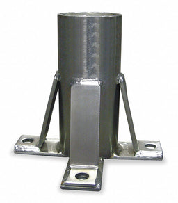 Floor Mount Sleeve Silver