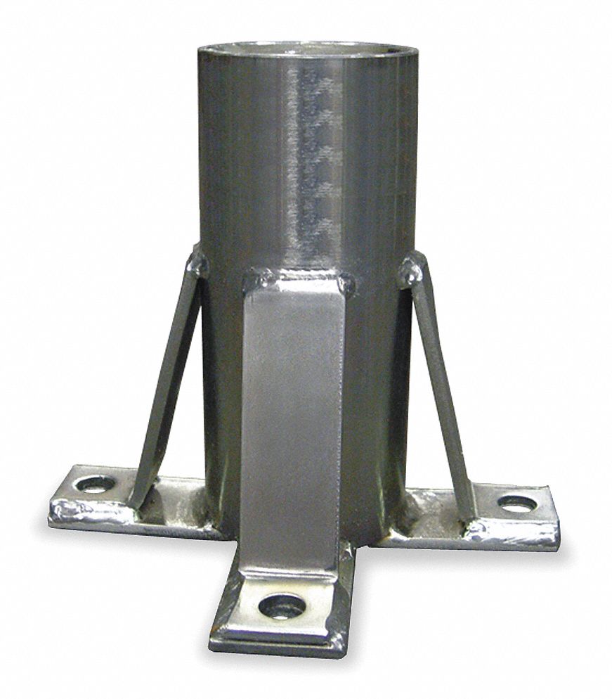 Floor Mount Sleeve Silver