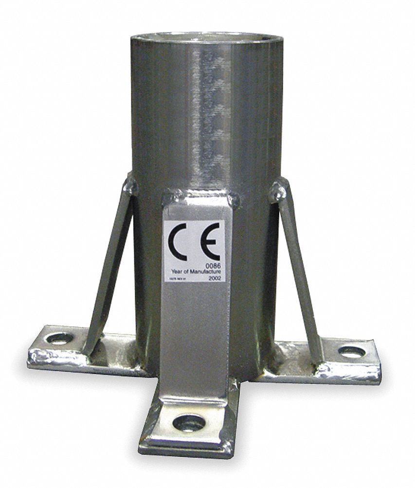 Floor Mount Sleeve Silver