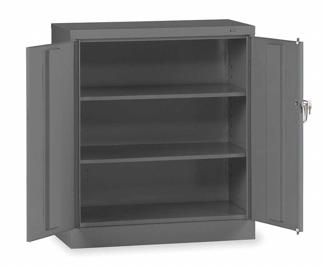 Storage Cabinet 42 x36 x18 MdGry 2Shlv