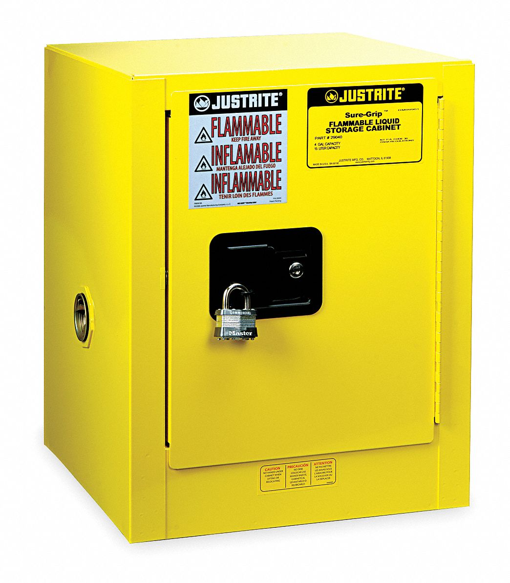 E4581 Flammable Safety Cabinet 4 gal Yellow