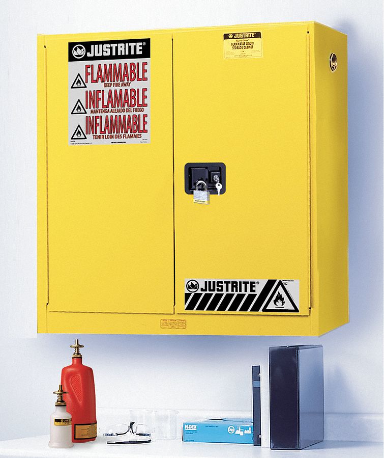 Flammable Safety Cabinet 20 gal Yellow