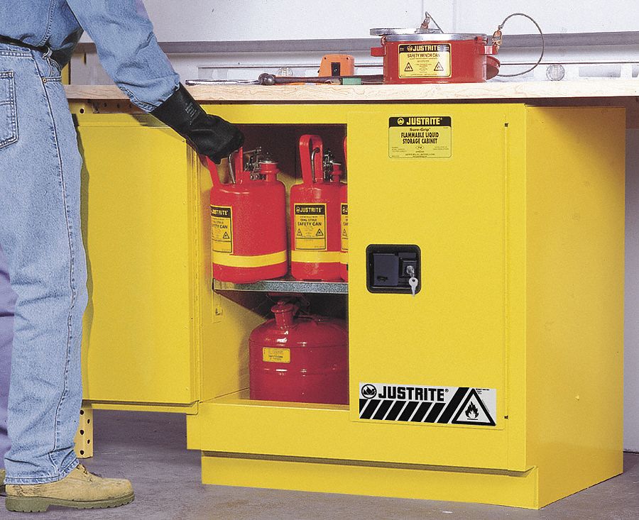 Flammable Safety Cabinet 22 gal Yellow