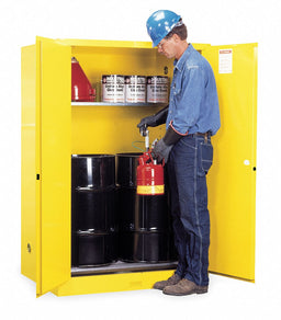 Flammable Cabinet Vertical 2X30 gal YLW