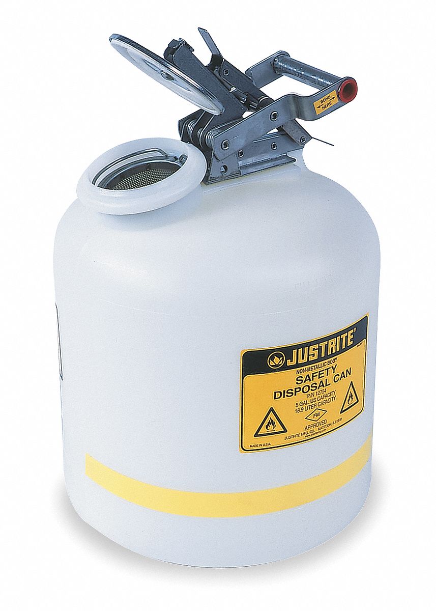 Disposal Can 2 gal White Polyethylene
