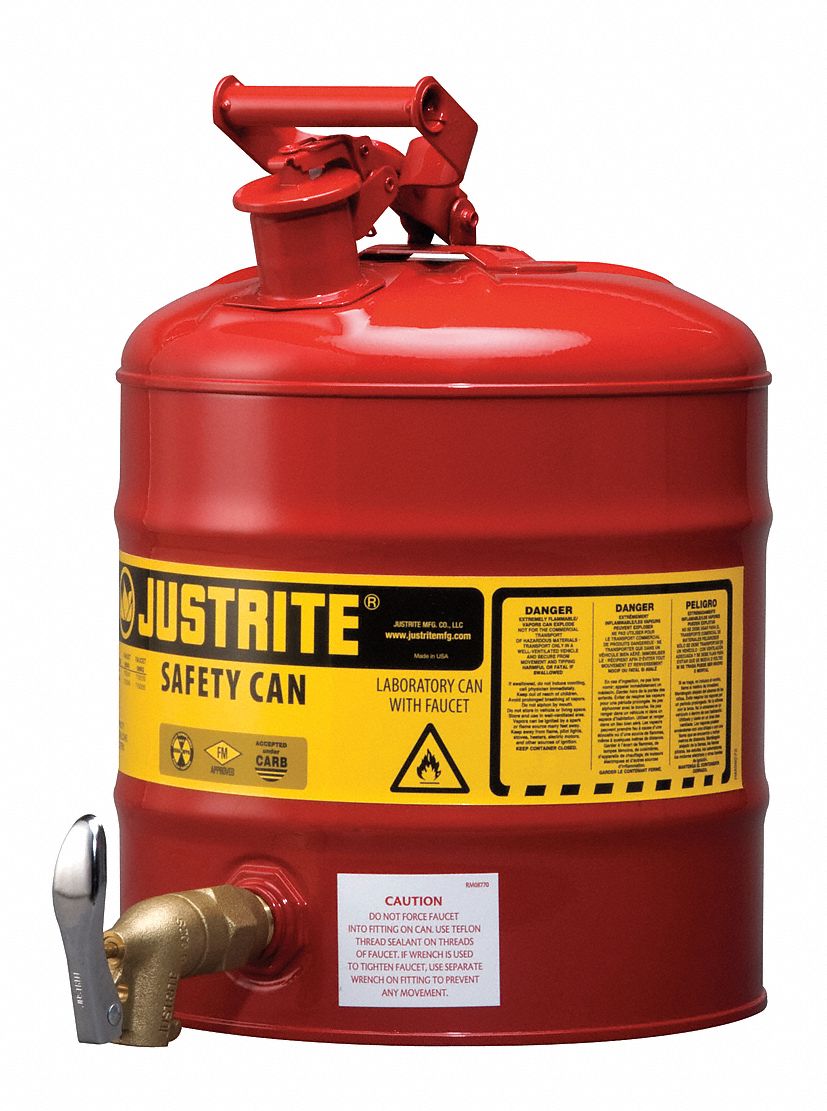 Type I Faucet Safety Can 5 gal Red