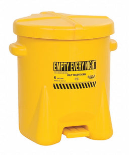 K8551 Oily Waste Can 6 gal Poly Yellow