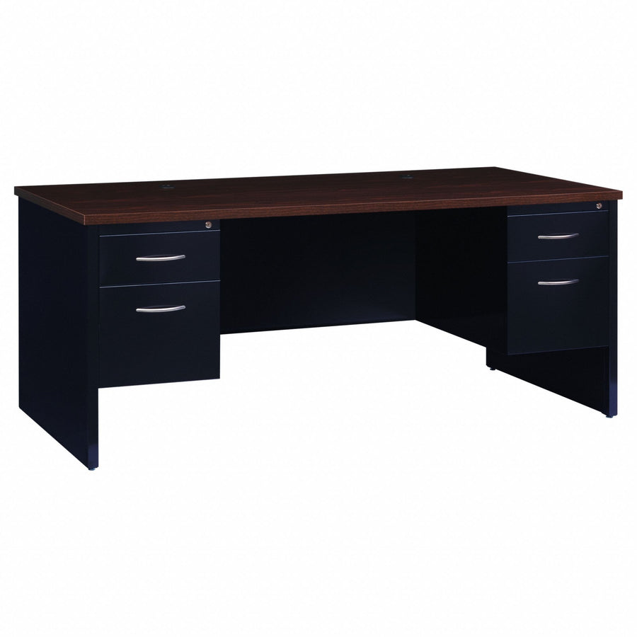 Office Desk 29 1/2 in H Black/Walnut