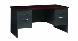 Office Desk 29 1/2 H Charcoal/Mahogany