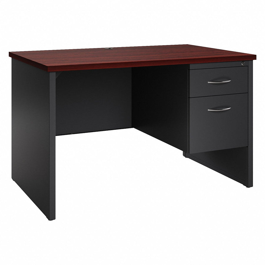 Office Desk 29 1/2 H Charcoal/Mahogany