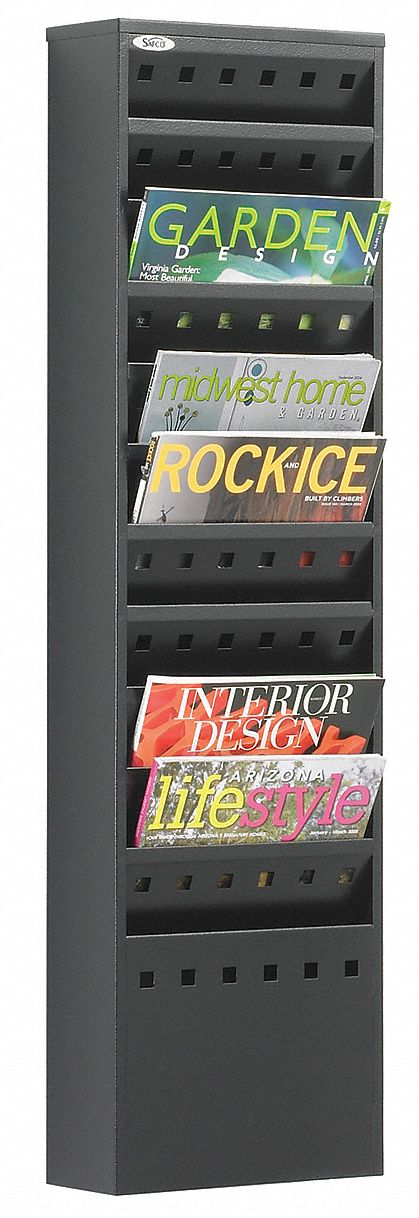 Literature Rack 36 1/4 H Black