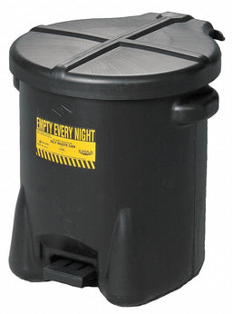 Oily Waste Can 6 gal Polyethylene Black