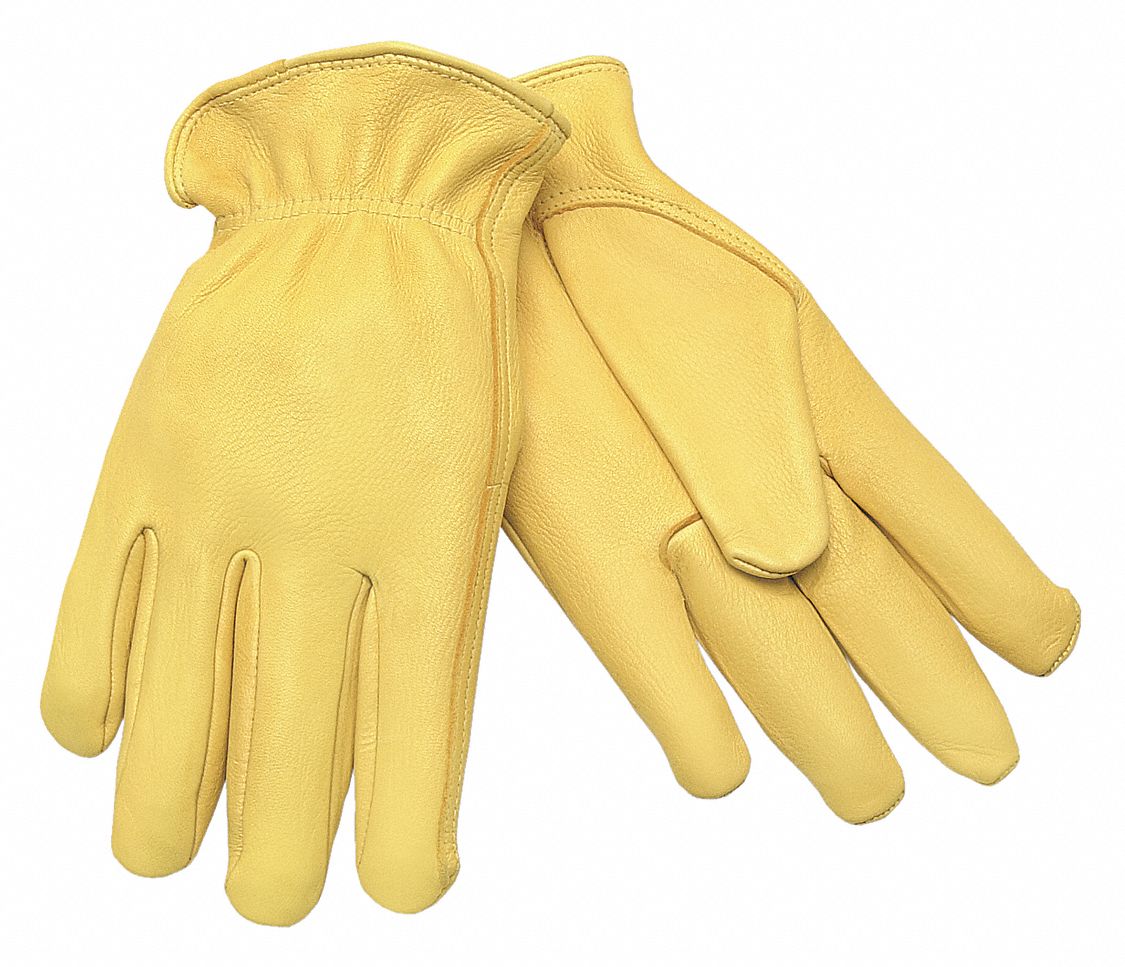 H7868 Leather Gloves Gold S PR