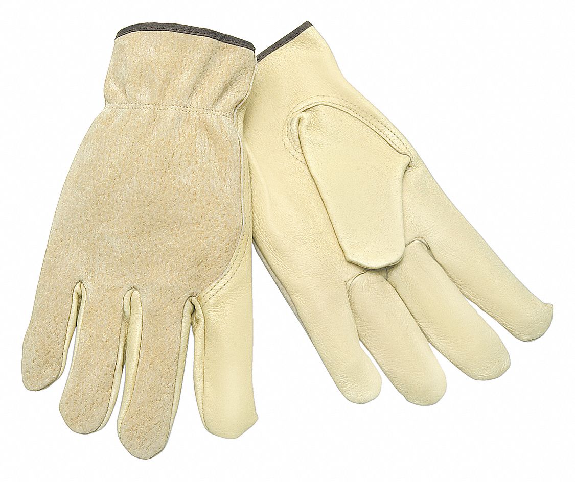 Leather Gloves Beige L PR