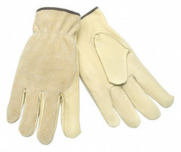 Leather Gloves Beige M PR