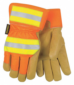 Leather Gloves Gold/Orange/Yellow XL PR