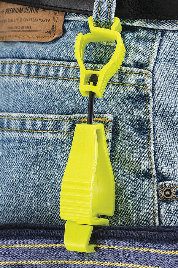 Glove Guard Clip High Vis Yellow Blank