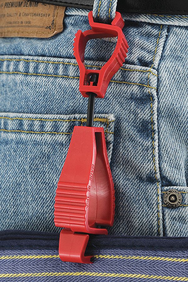 Glove Guard Clip Red Blank